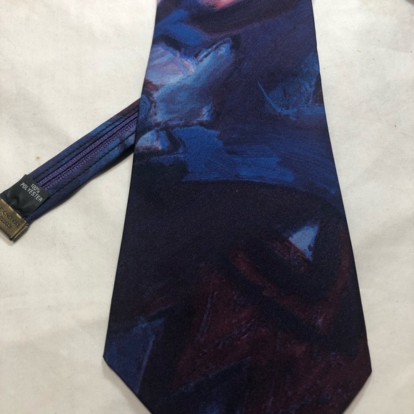 4 tie Variety lot 1 zipper vintage  , wool, 1 silk, 1 poly - Picture 16 of 16